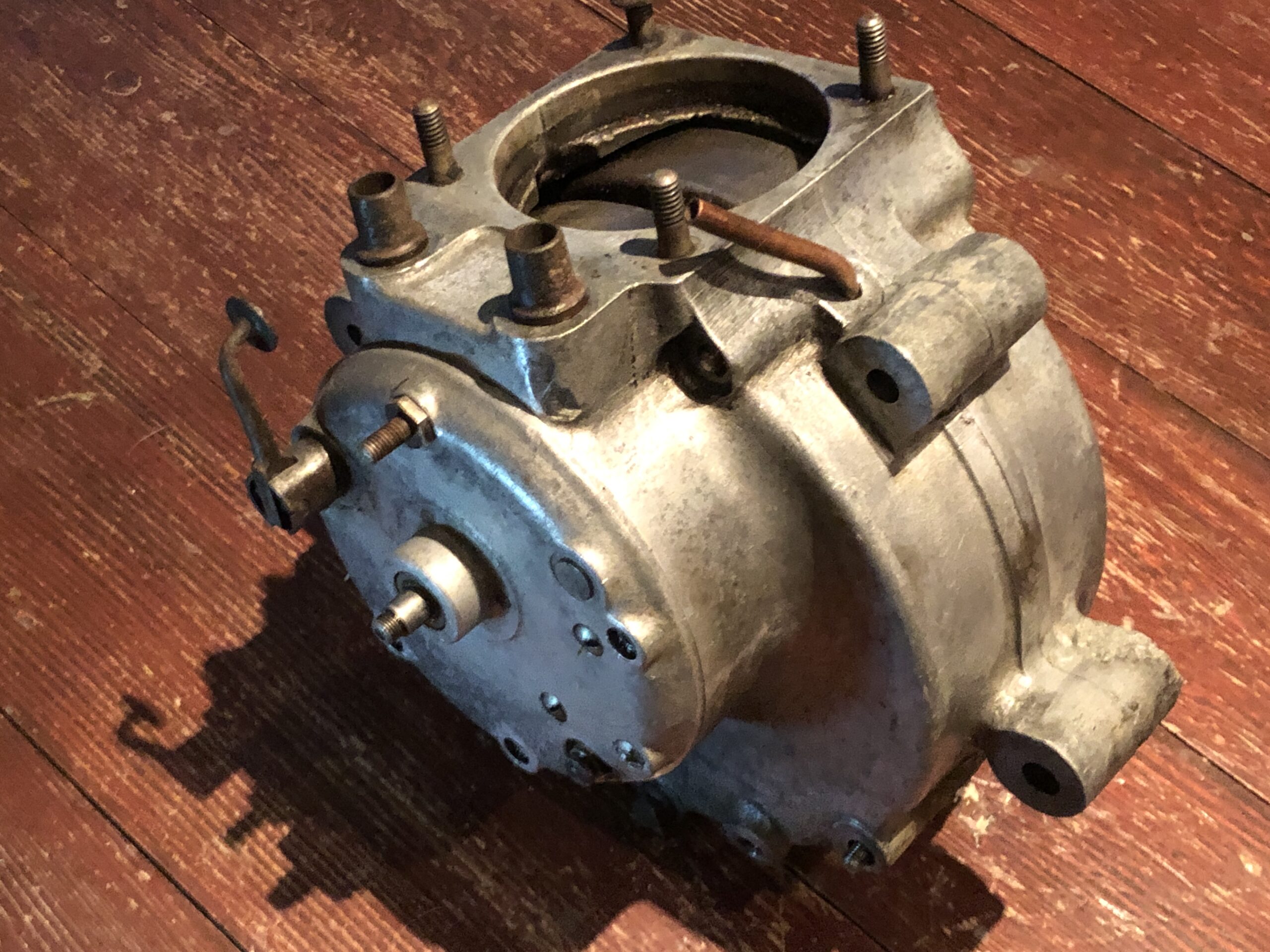 1922 Vintage motorcycle Triumph Model H engine cases. Possibly for a Triumph SD antique motorbike. Vintage & Veteran Triumph motorcycle spare parts for sale