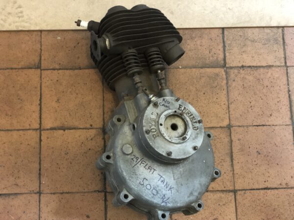 1929 side valve 488cc Model D Royal Enfield motorcycle engine for vintage flat tank motorbikes