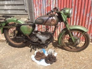 Lovely BSA A7 Running again after 50 years of laying unloved