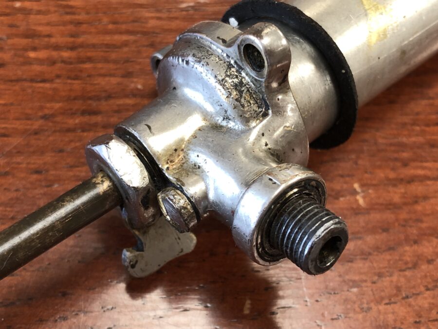 Early prewar motorcycle Edwin Showell manual oil pump for flat tank ...