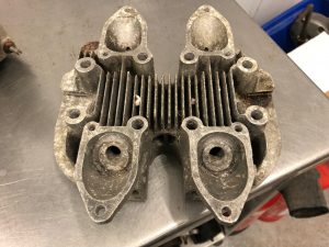 E3663 Triumph 6T alloy head not cleaned up but free from cracks and chips