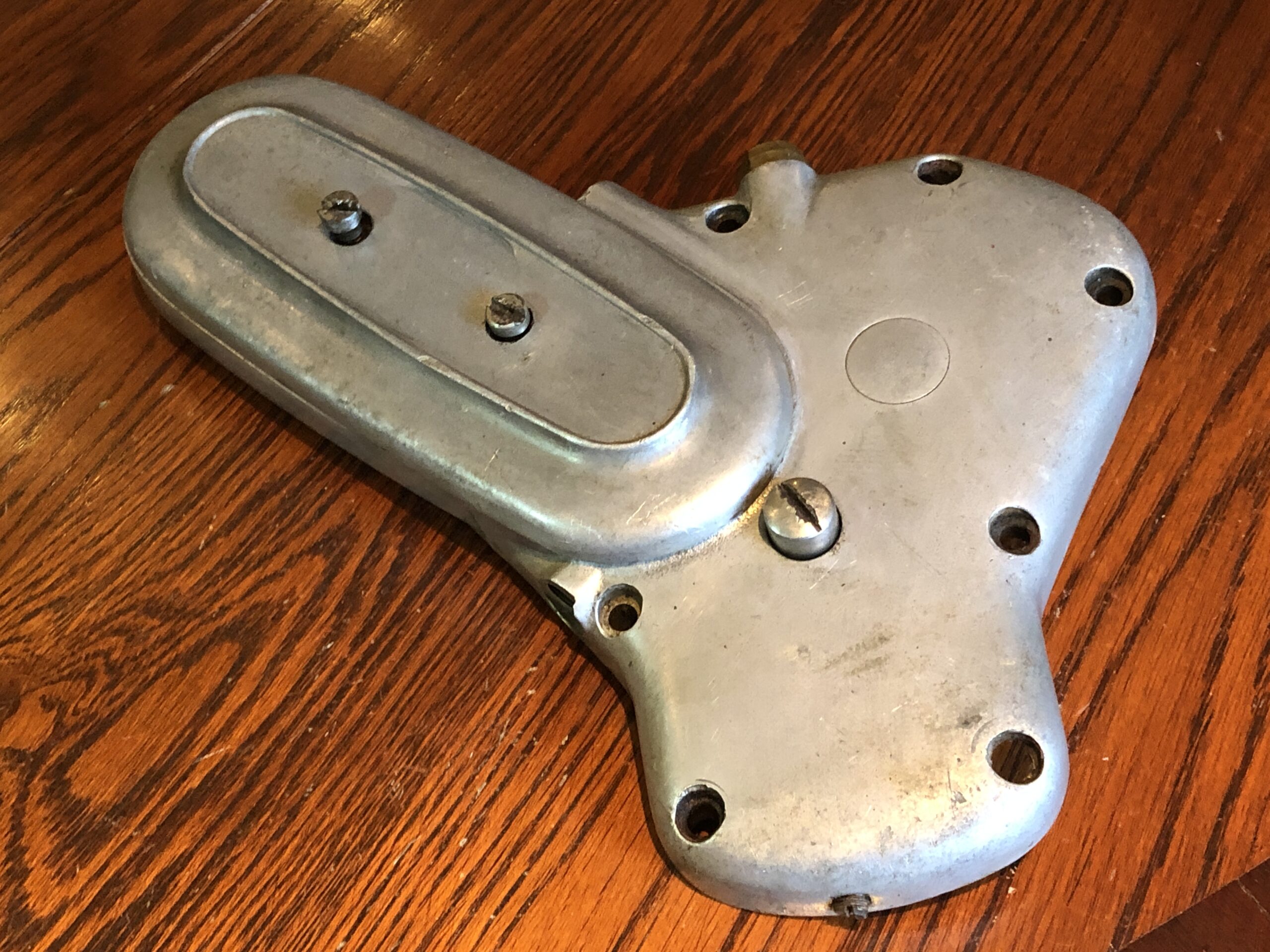 Inner & outer Timing covers for Norton 16H, Big 4 Poss Model 18 ES2. Might suit Big 4, model 18 or ES2 but it looks like a rigid framed Norton 16H timing cover.