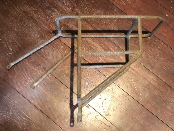 Original Rear Carrier for a Norton 16H Model 18 or Big 4 vintage motorcycle. Prewar flat tank Norton, saddle tank, antique motorbike rear rack