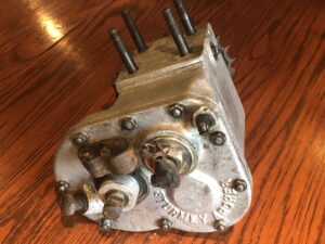 Sturmey Archer CS gearbox 3 speed counter shaft 1913-1930. This transmission dated 1921. Used on many antique, vintage, motorcycles inc Norton & Triumph Model H