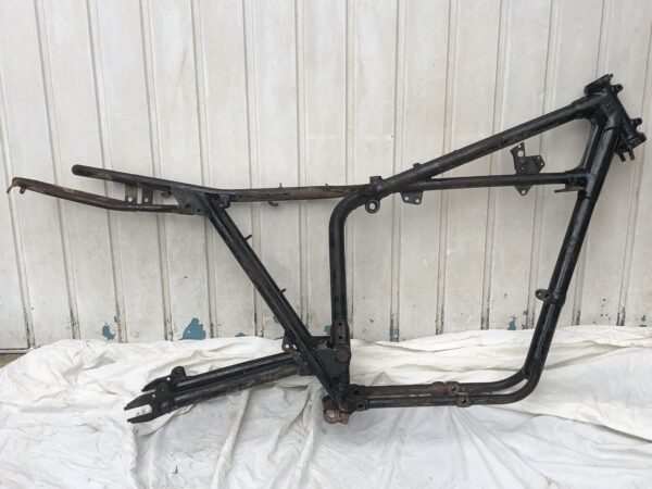 Triumph T100 frame for sale 1968 SH model 500cc unit construction with sub frame and swing arm. Late sixties Triumph frame to make a desert sled or restoration