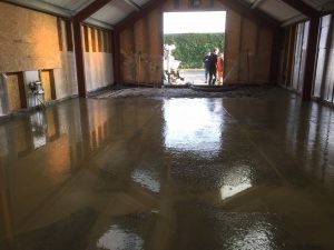 The home for old motorcycles has a new floor