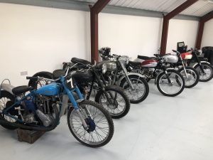 My small Triumph motorcycle collection.