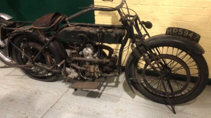 1923 Humber 600cc flat tank motorcycle in lovely original condition