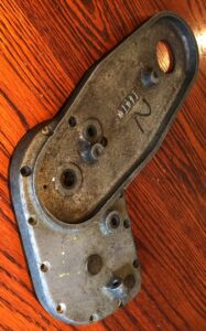 Marston Sunbeam Model 9 engine inner timing cover saddle tank