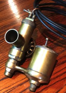 Amac T25 Brass carburettor. Vintage motorcycle pre-1923 brass carb for mid-size antique motorbikes. T25 CX AMAC made in England carburetor.