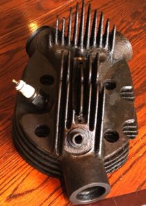 C1930 Vintage motorcycle Marston Sunbeam Model 9 Cylinder head Twin Port