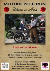 Where is Anna event in Middelkerke, Belgium on Saturday 24th Aug 2024. Free vintage motorcycle parts delivery to this classic motorbike run in northern Belgium