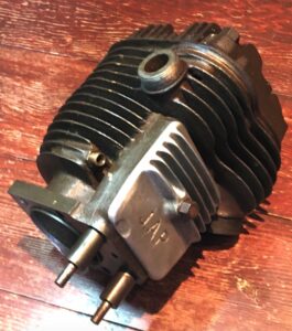 750cc JAP V-Twin front engine barrel vintage motorcycle engine part. Complete barrel with good fins for a 50 degree JAP twin cylinder side valve SV engine