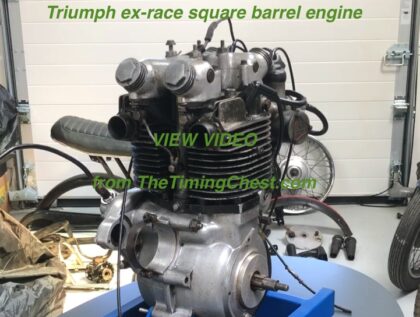 Triumph GP Trophy type race engine with Square barrel & head – VIDEO