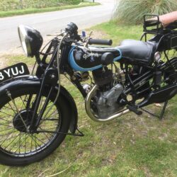 Antique motorcycles from France. Vintage Peugeots P108S 250cc motorcycle