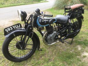 Antique motorcycles from France. Vintage Peugeots P108S 250cc motorcycle