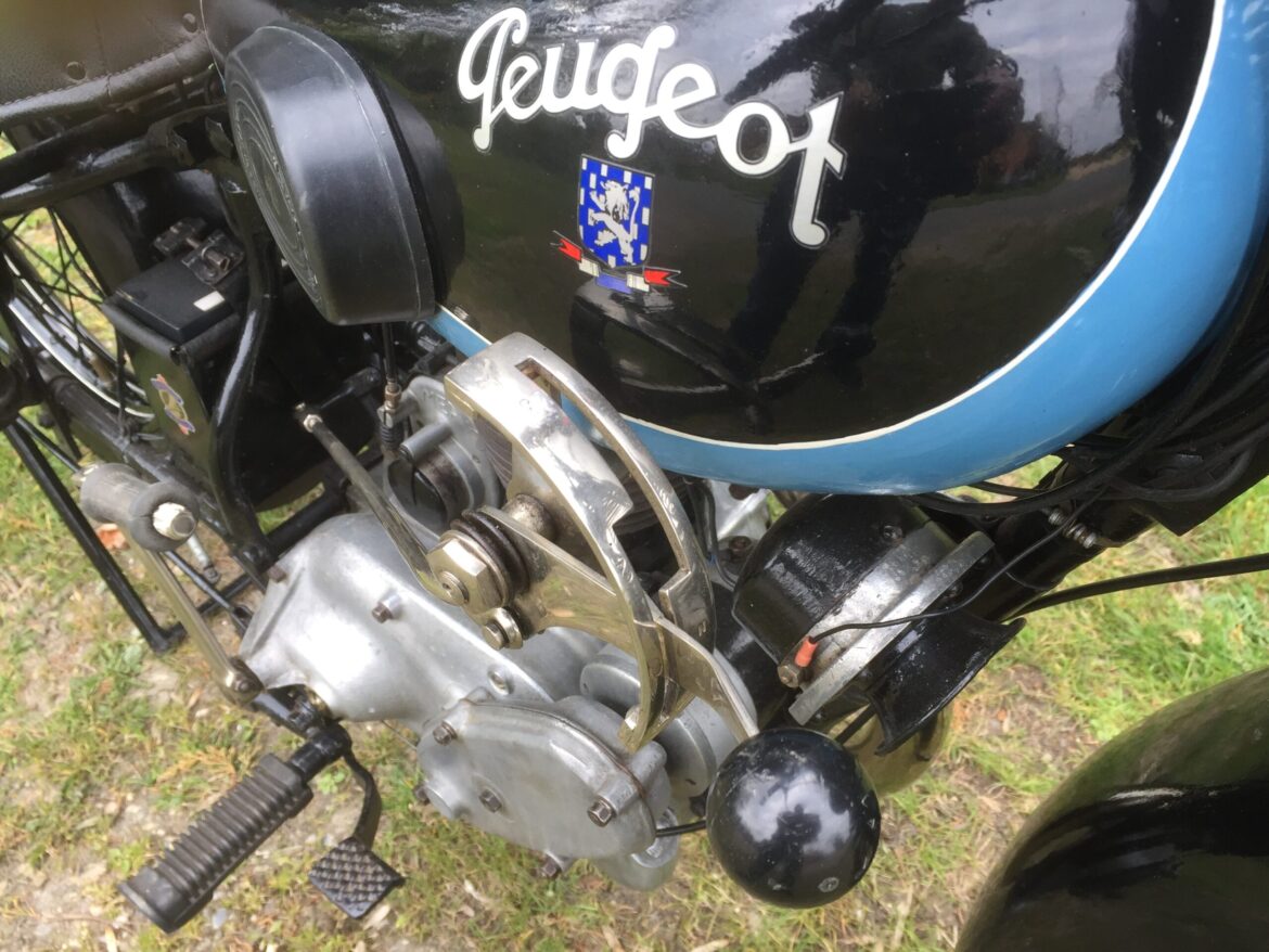 antique French built 1933 Peugeot P108S vintage motorcycle